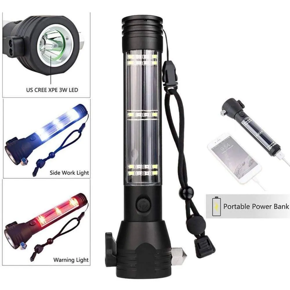 6 In 1 Solar Powered LED Flashlight