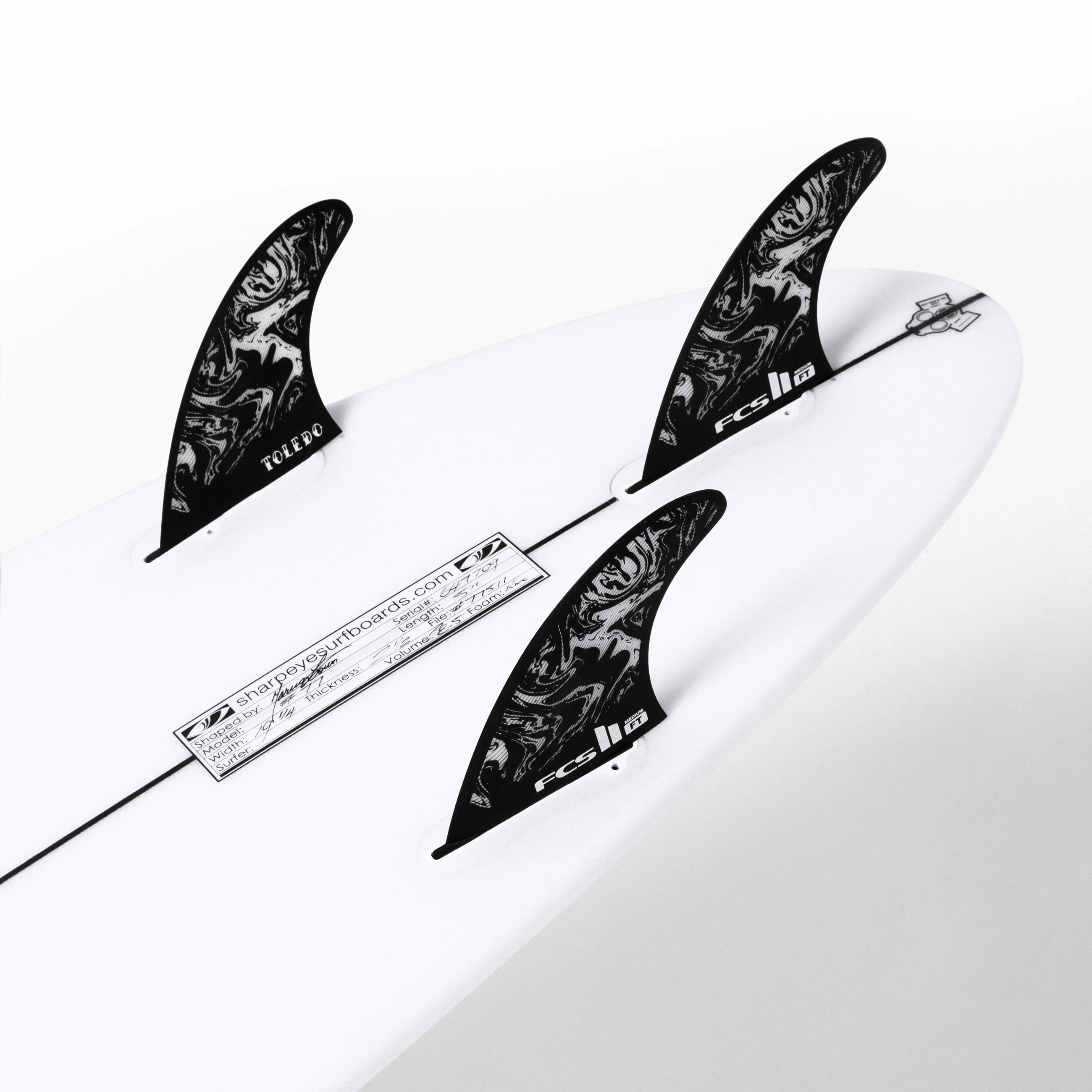 #77 5'11" x 19.25 X 2.5 - 29.15L, Round, 3x  FCS 2 Fin Boxes, PU - ID:841822