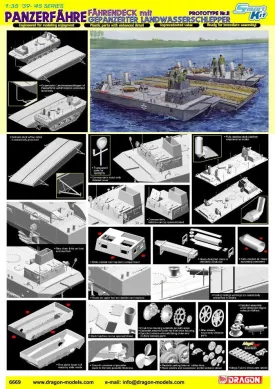 Dragon 1/35 Panzerfähre Fährendeck mit Gepanzerter Landwasserschlepper Prototype Nr. II | 6669